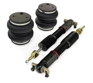 Ford Mustang Suspension Lift Kit - Rear - Air Lift - Air Lift Performance with 30-level damping adjustable monotube shocks - Black with Bright Red Accents - `15-`18 Ford Mustang Suspension Lift Kit - Rear - Air Lift - Air Lift Performance with 30-level damping adjustable monotube shocks - Black with Bright Red Accents - `15-`18